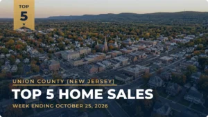 Union County (New Jersey) Top 5 Home Sales: Westfield Home Leads at $3.4 Million