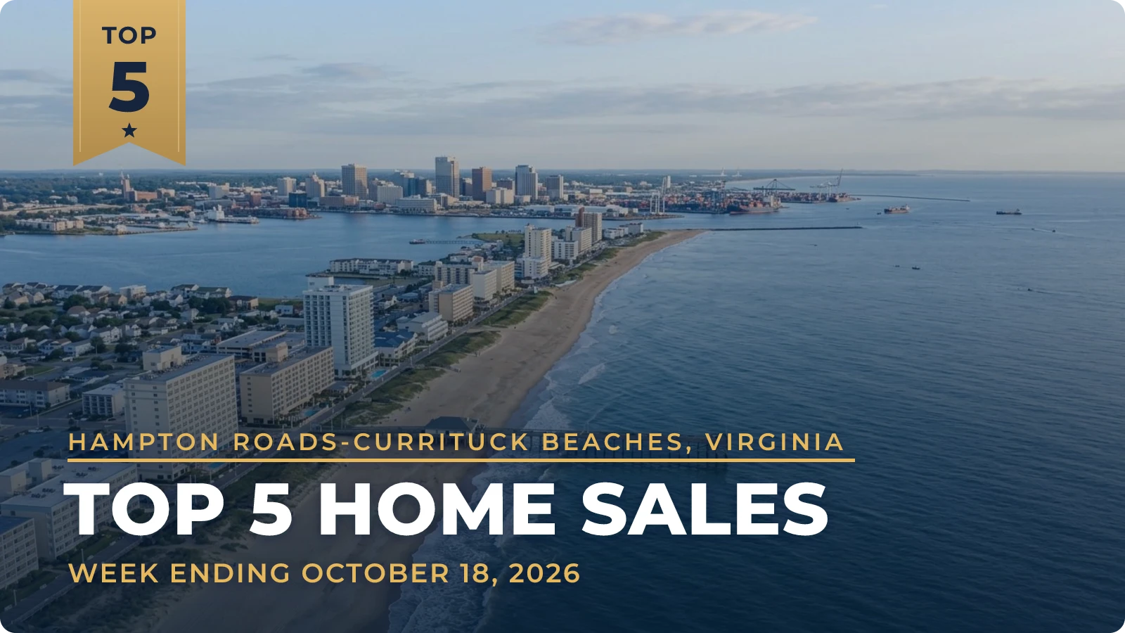 Hampton Roads-Currituck Beaches, Virginia Top 5 Home Sales — week ending October 18, 2026