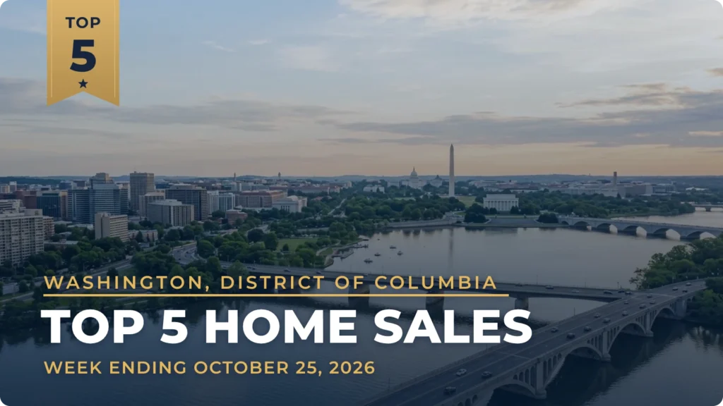 Washington, District of Columbia Top 5 Home Sales: A Dupont Circle Mansion Leads a $27.55 Million Week