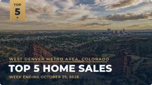West Denver Metro Area, Colorado Top 5 Home Sales: Bow Mar Mid-Century Home Leads at $3.8 Million, Golden Fills Out the List