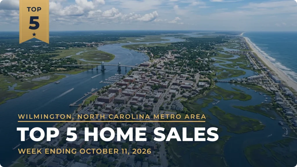 Wilmington, North Carolina Metro Area Top 5 Home Sales: Wrightsville Beach Home Leads the Week at $3.7 Million