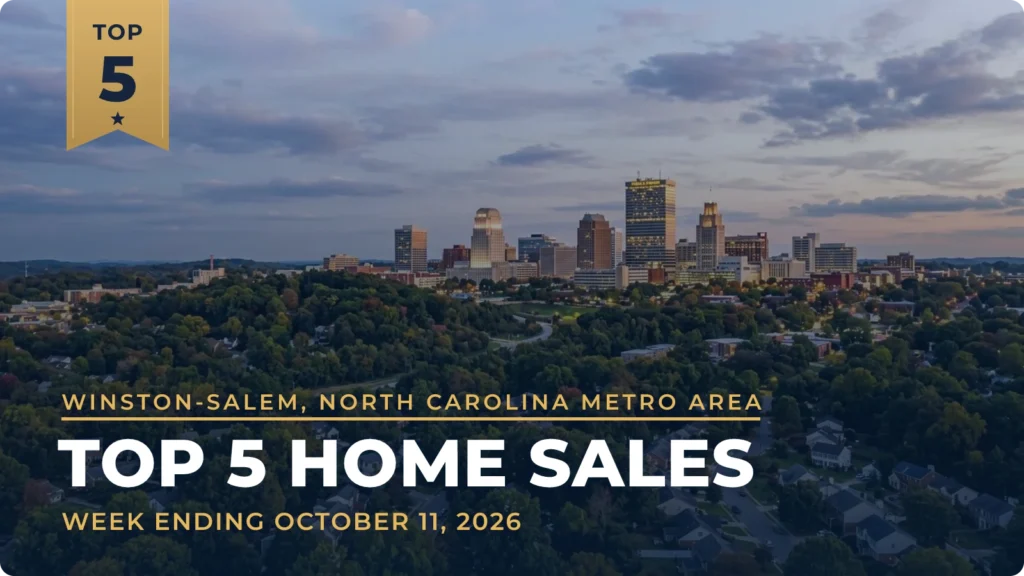 Winston-Salem, North Carolina Metro Area Top 5 Home Sales: New Brookberry Farm Home Leads at $1.8 Million
