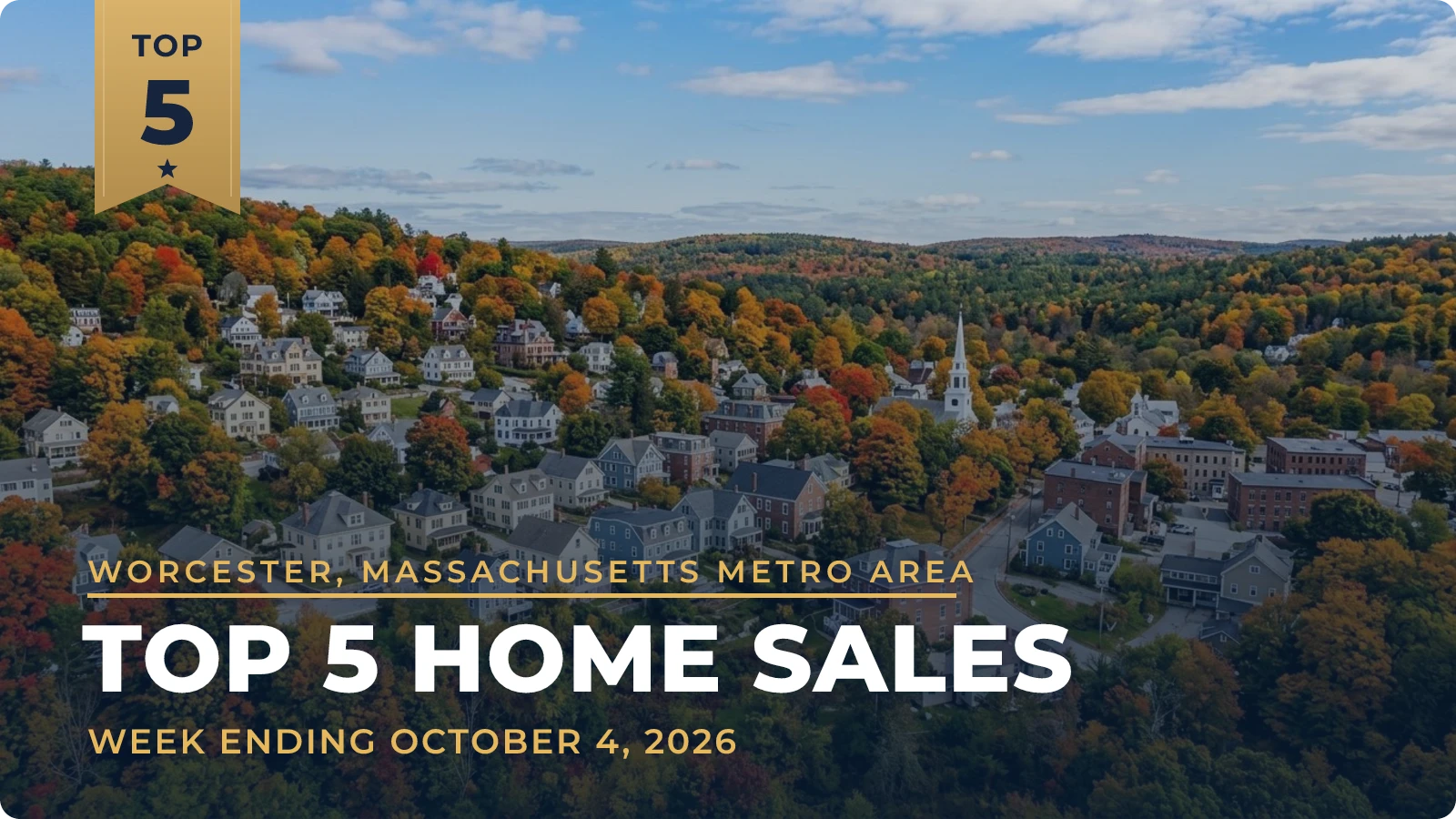 Worcester, Massachusetts Metro Area Top 5 Home Sales — week ending October 4, 2026