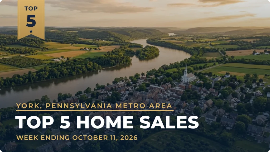 York, Pennsylvania Metro Area Top 5 Home Sales: New Construction in Dillsburg Leads at $1 Million