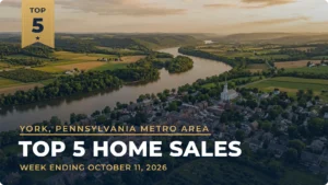 York, Pennsylvania Metro Area Top 5 Home Sales: New Construction in Dillsburg Leads at $1 Million